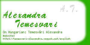 alexandra temesvari business card